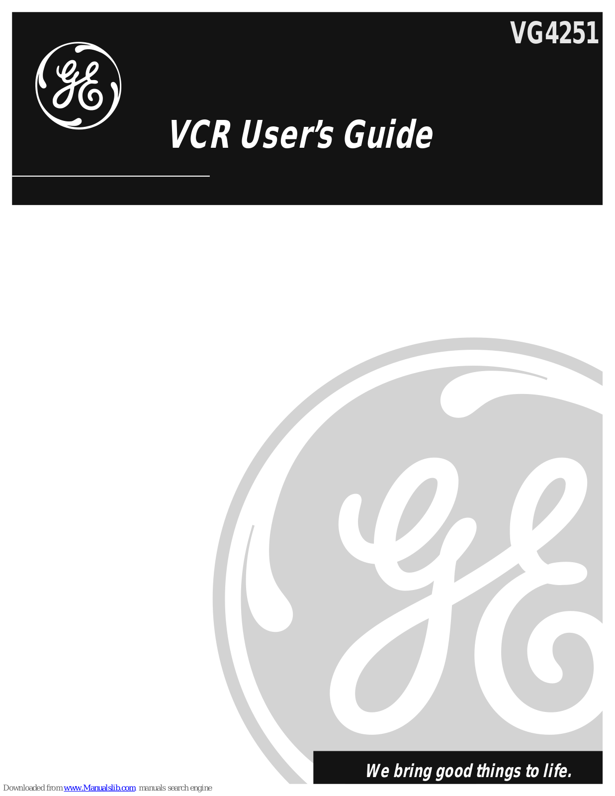 GE VG4251 User Manual