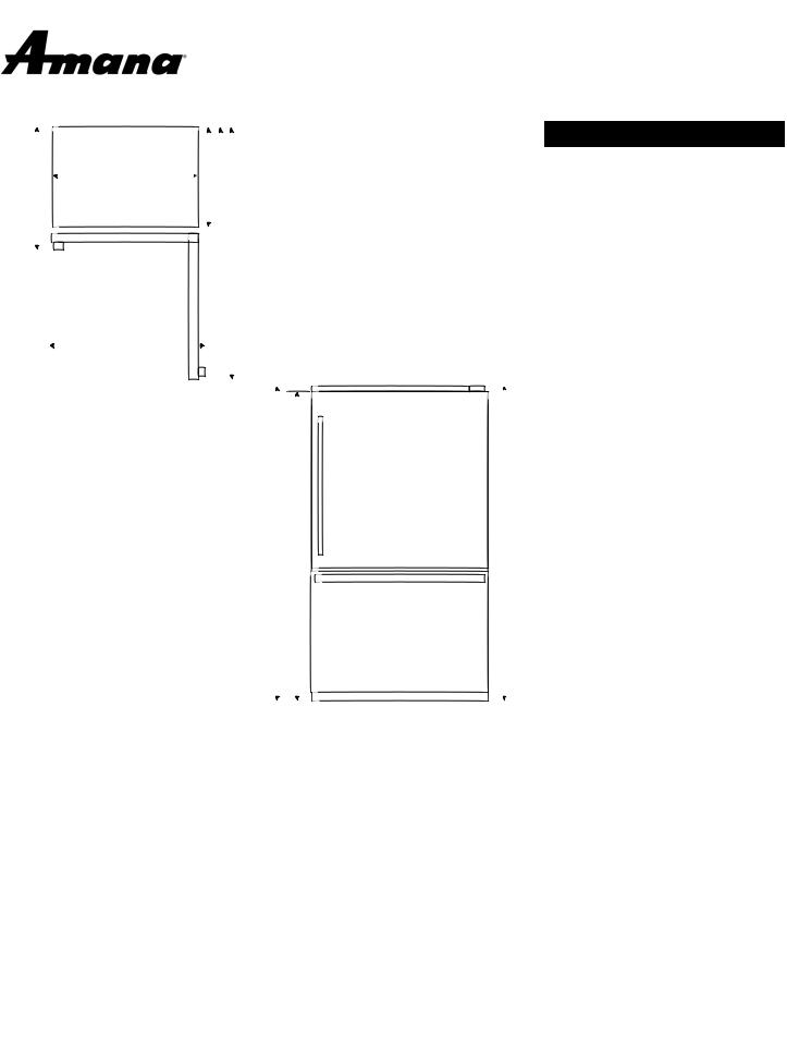 Amana ABR2227FES Dimension Guide