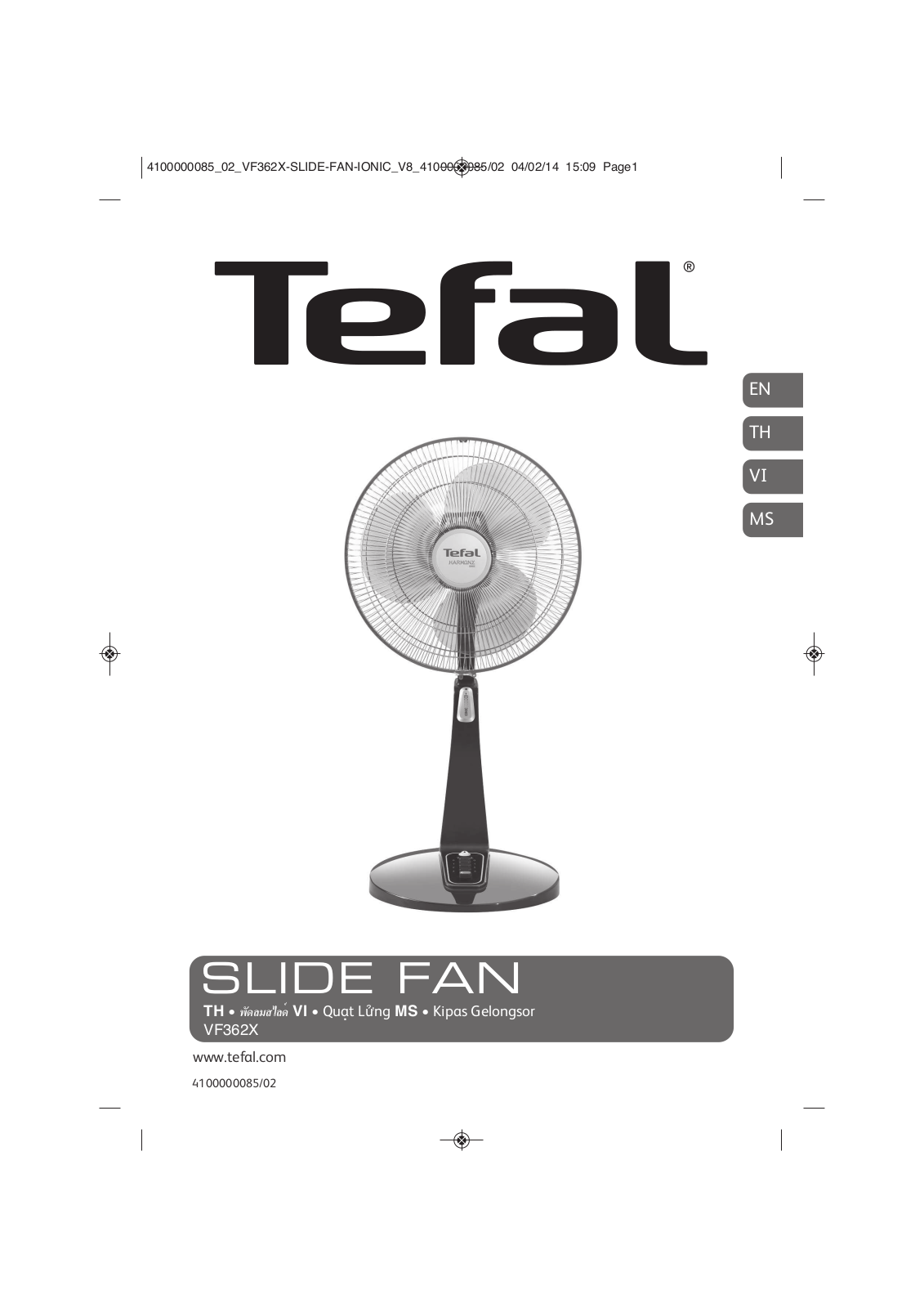 TEFAL VF3625T0 Instruction Manual