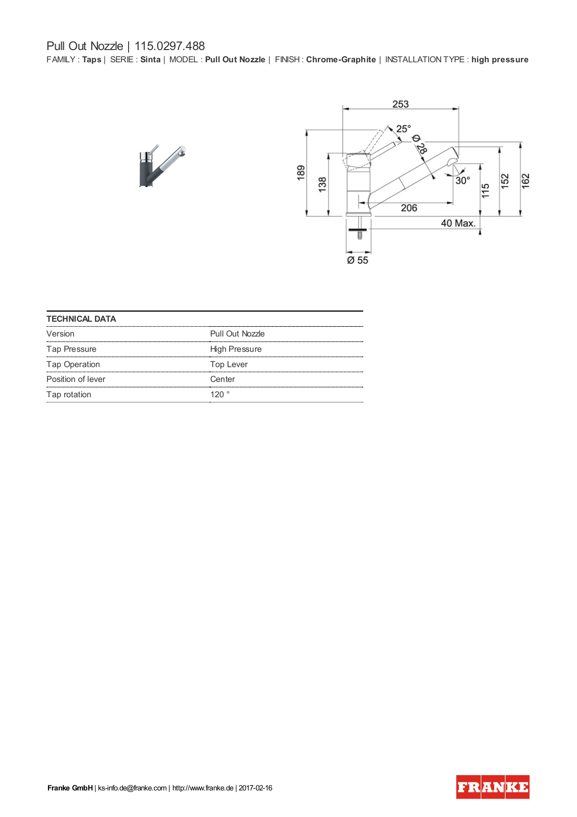 Franke 115.0297.488 Service Manual