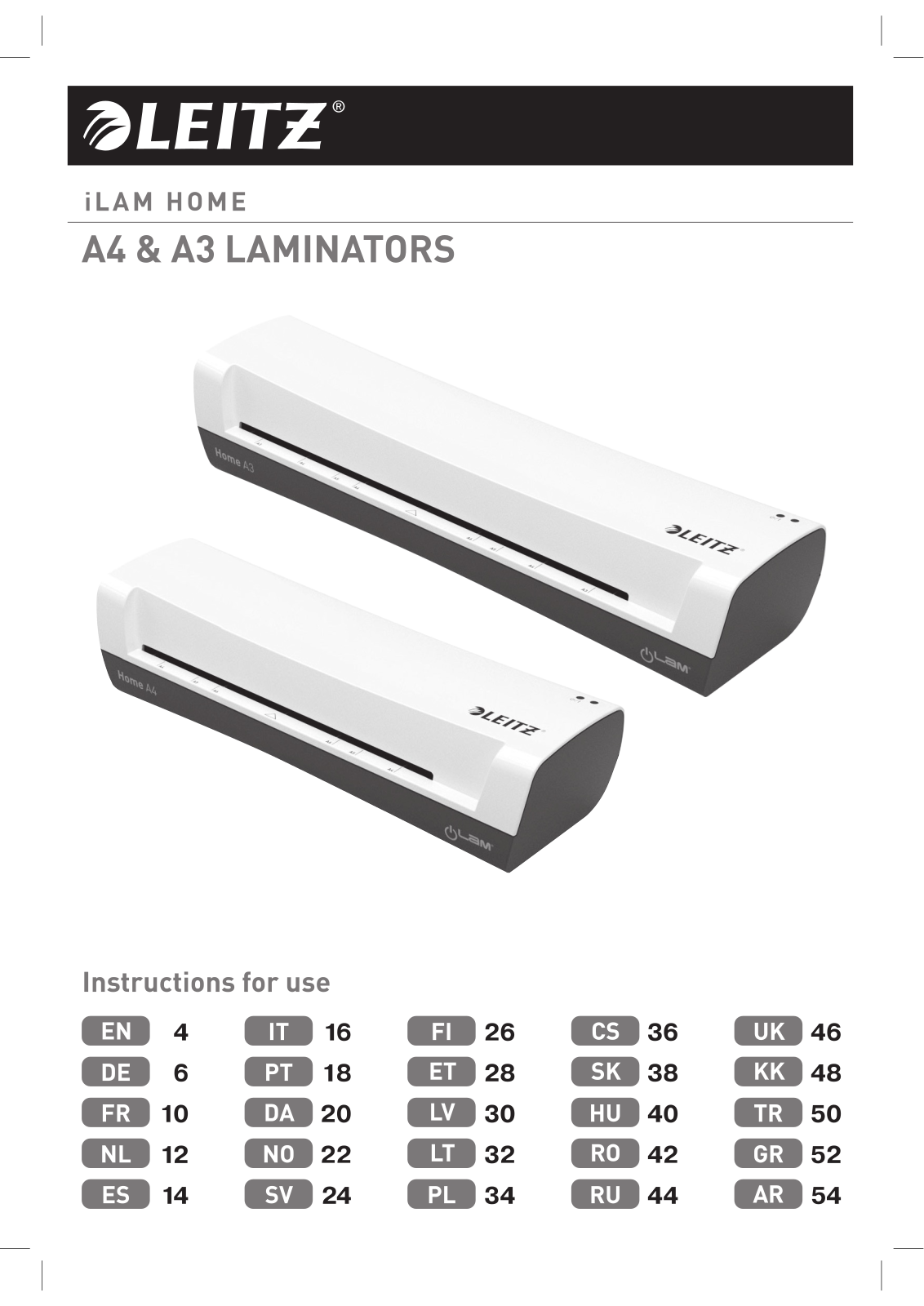 Leitz iLAM HOME A4, iLAM HOME A3 User guide - ManualMachine.com