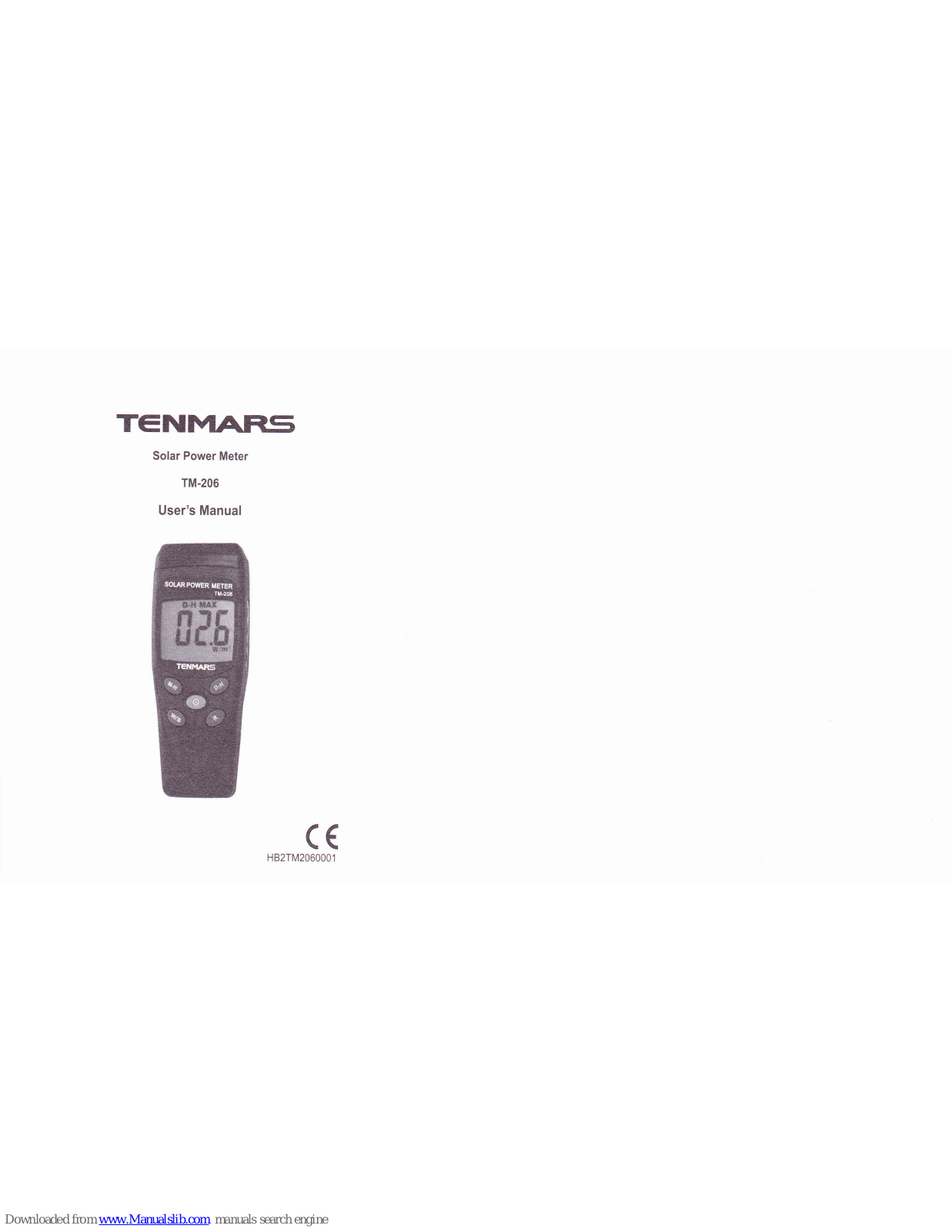 Tenmars TM-206 User Manual - ManualMachine.com