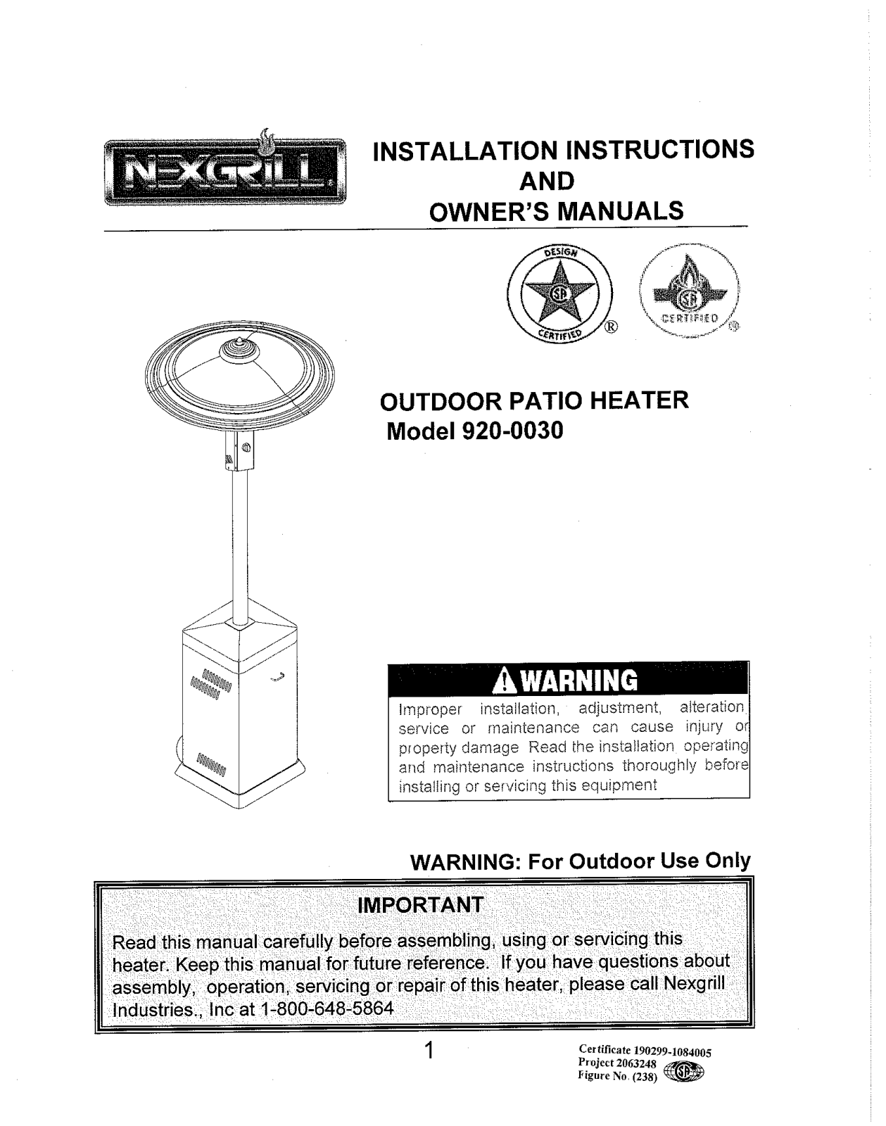 Nex 920-0030 Owner's Manual