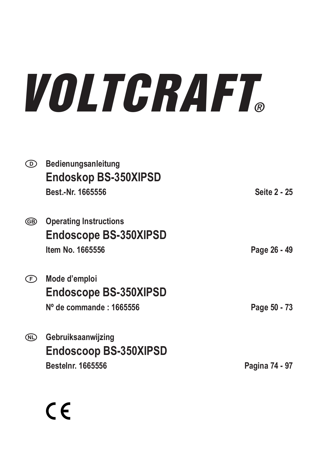 VOLTCRAFT BS-350XIPSD Operation Manual