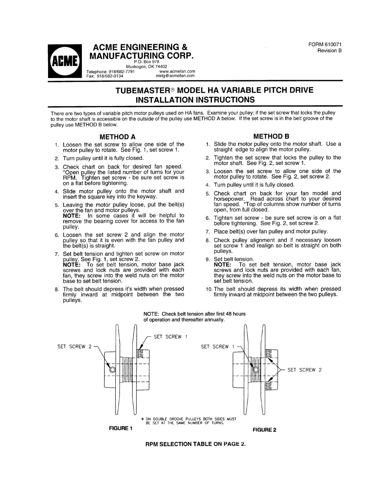 Acme Engineering HA Installation  Manual