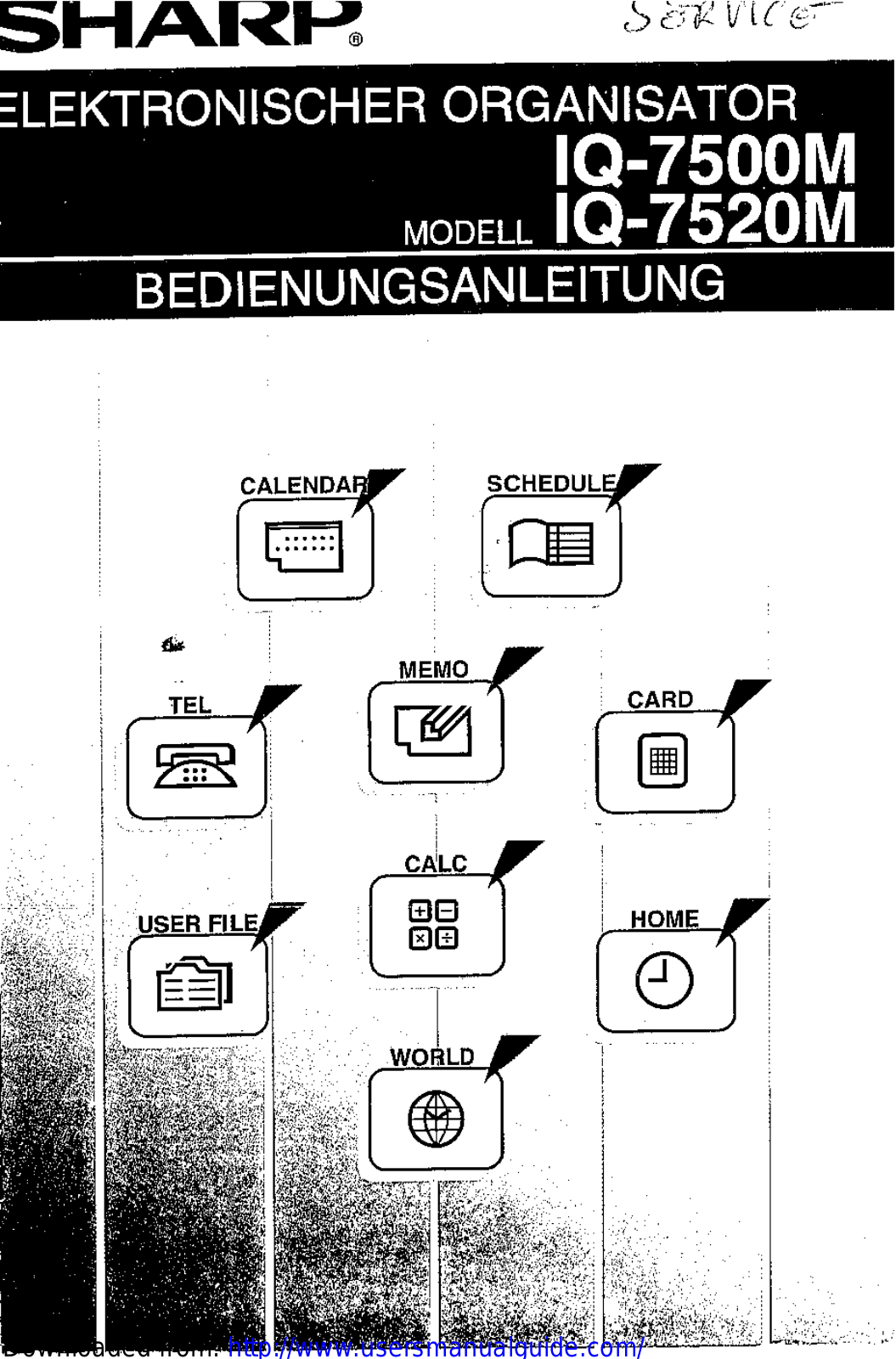 SHARP IQ-7500M/7520M User Manual