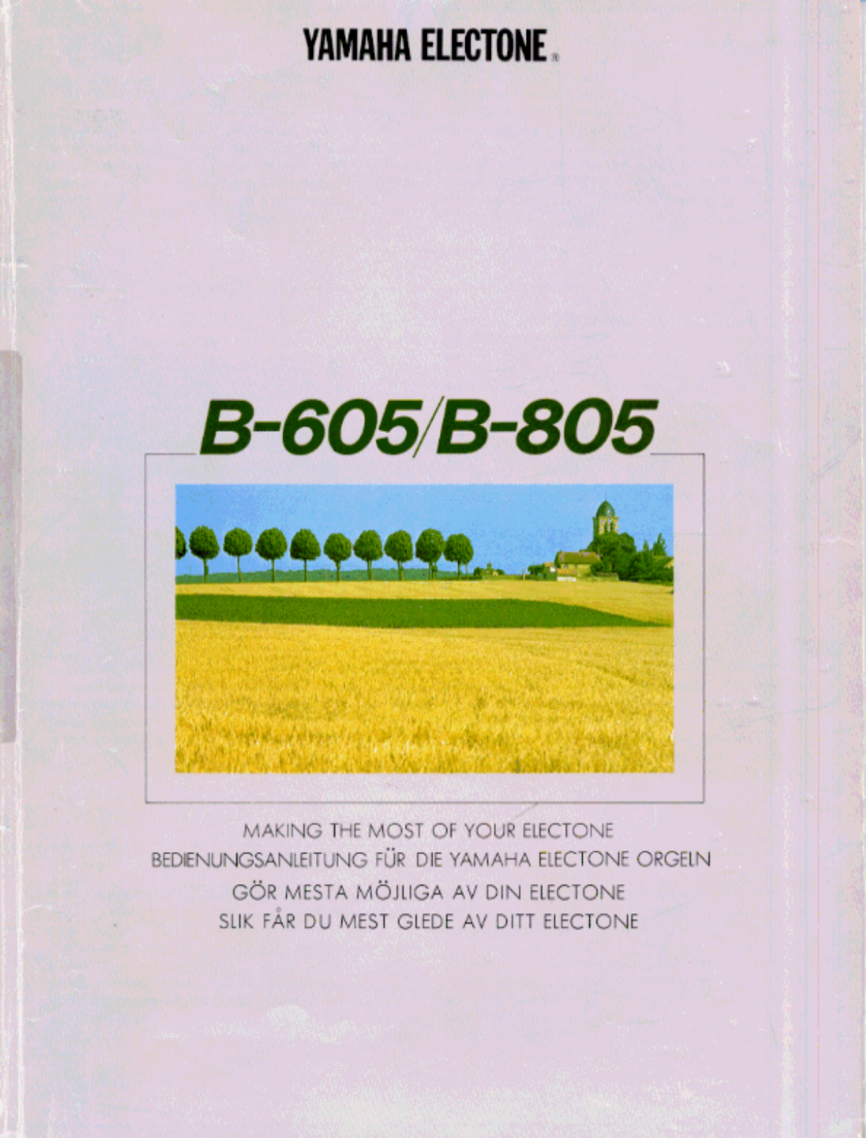 Yamaha B805, B605 User Manual