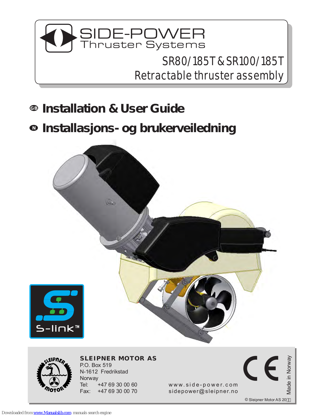 Side-Power SR100/185T Installation & User Manual