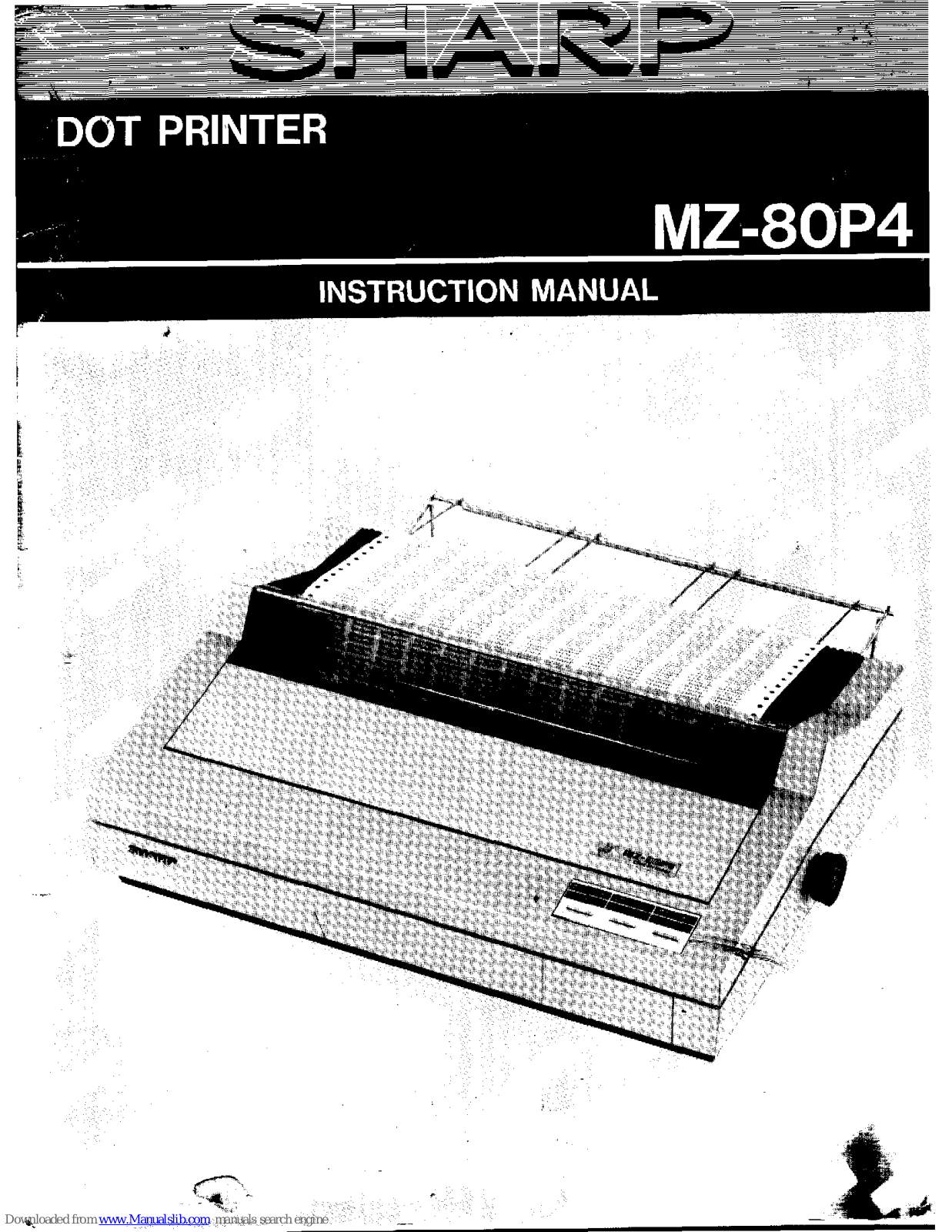 Sharp MZ-80P4 Instruction Manual - ManualMachine.com