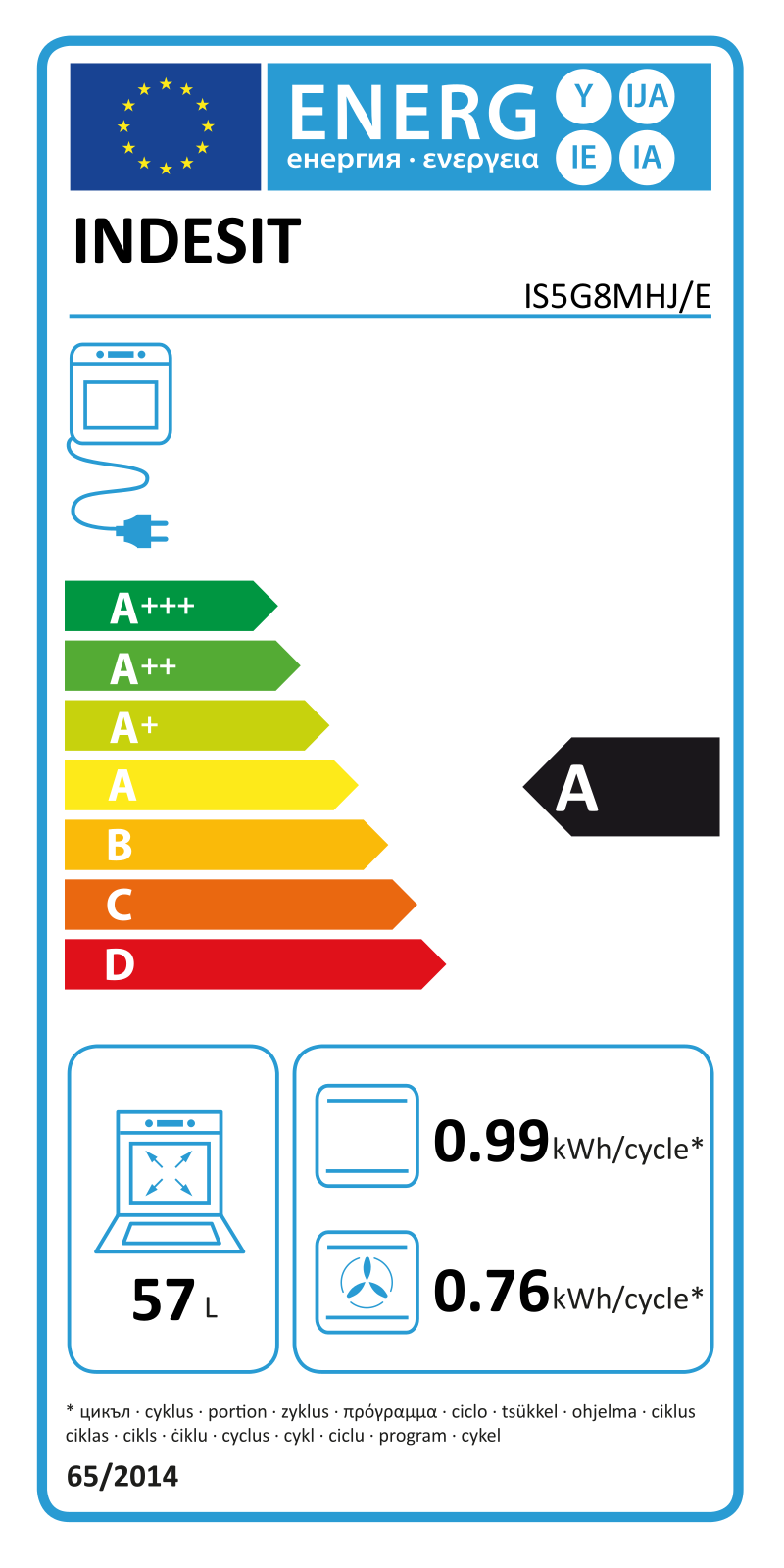 Indesit IS5G8MHJ-E User Manual