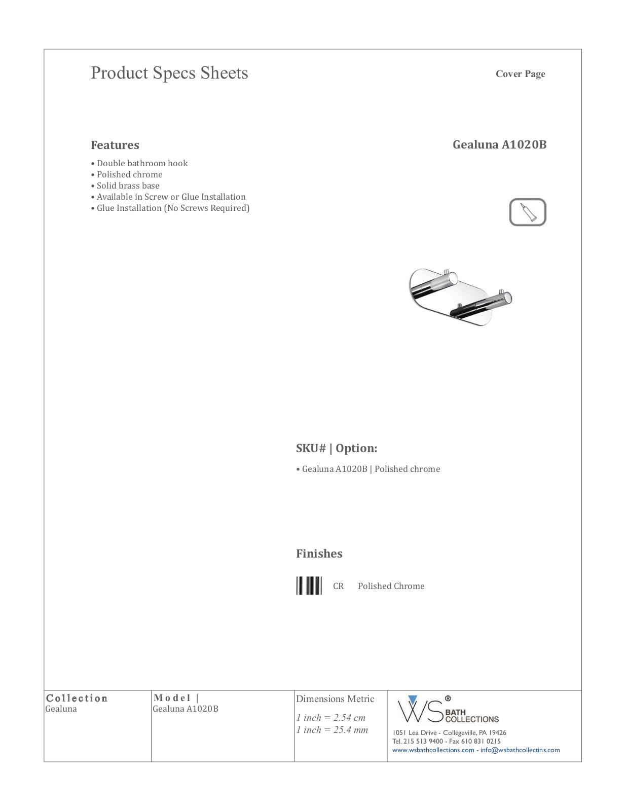 WS Bath Collections WSO3062 Specifications - ManualMachine.com