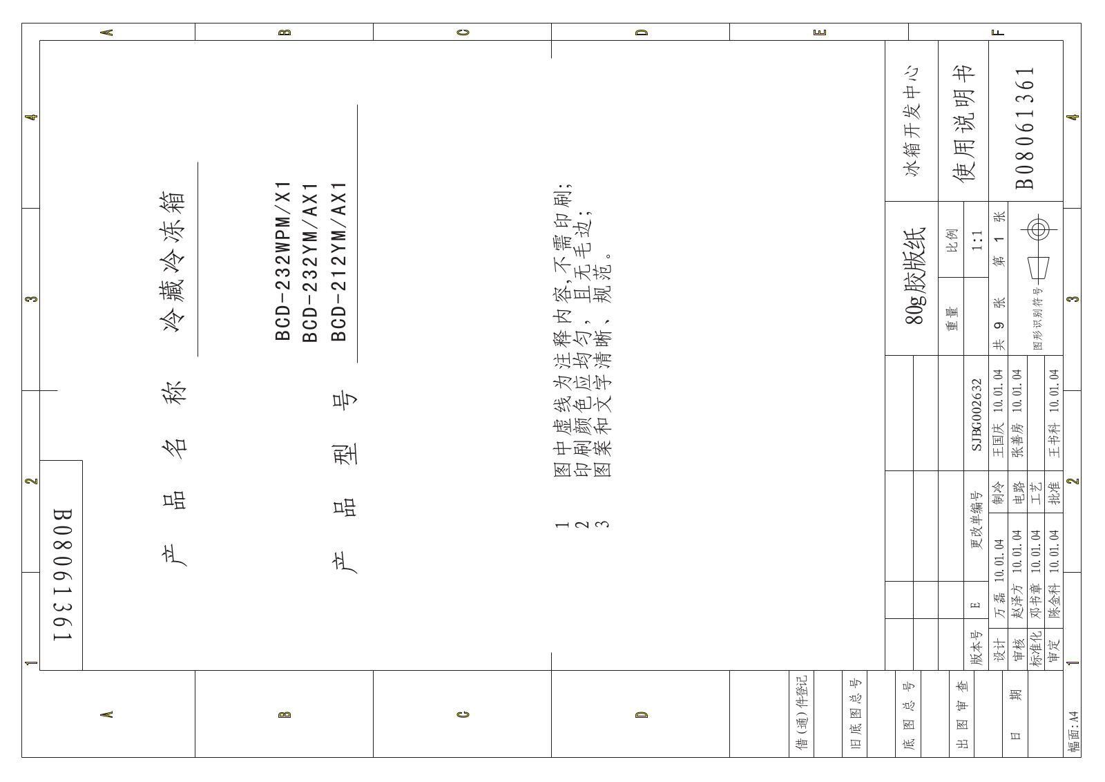 Ronshen BCD-232WPM-X1 User Manual