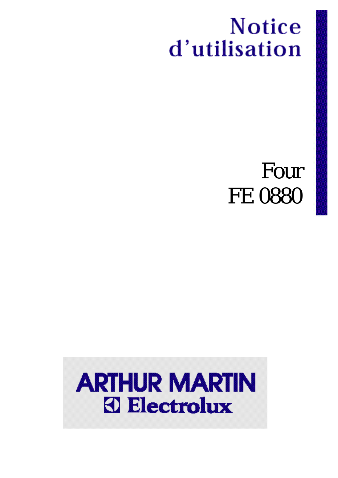 Arthur martin FE0880 User Manual