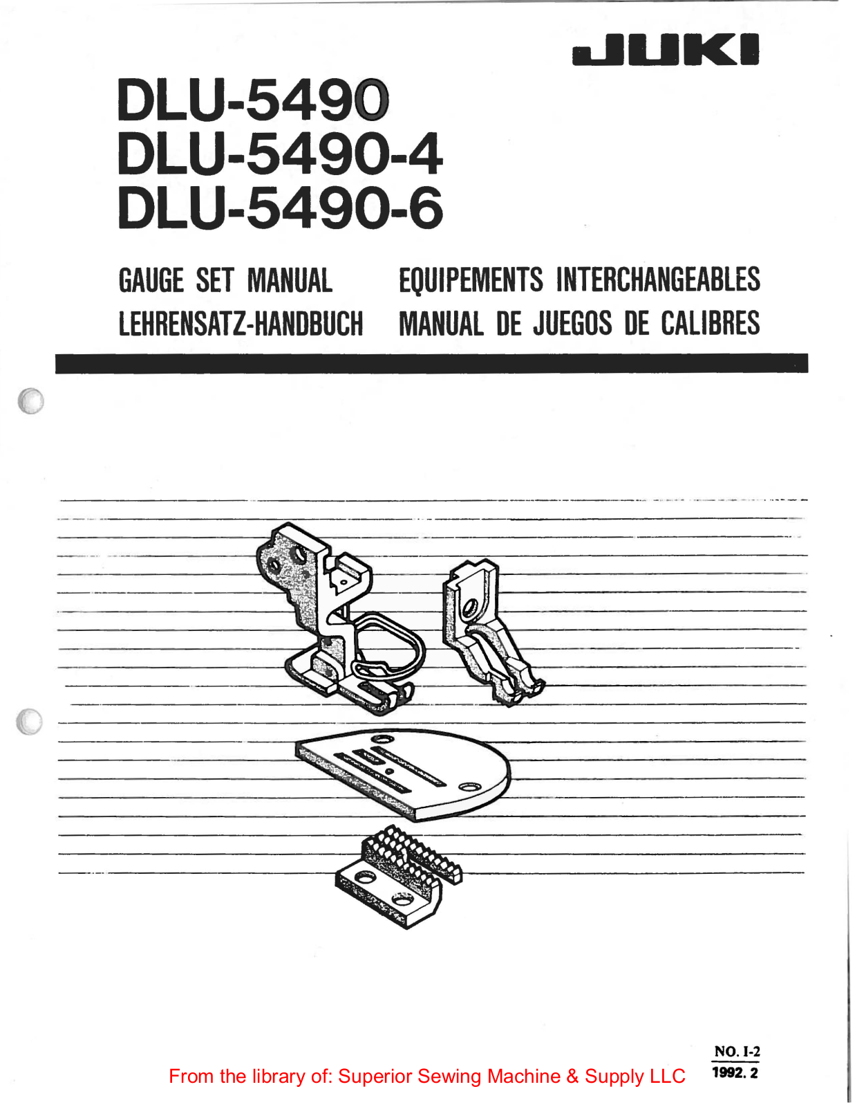 Juki DLU-5490, DLU-5490-4, DLU-5490-6 User Manual - ManualMachine.com