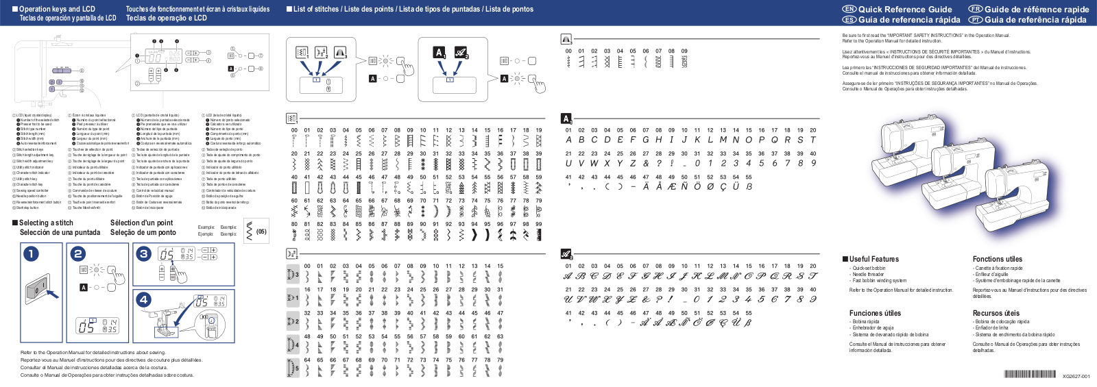 Brother SQ9310 Quick Reference Guide