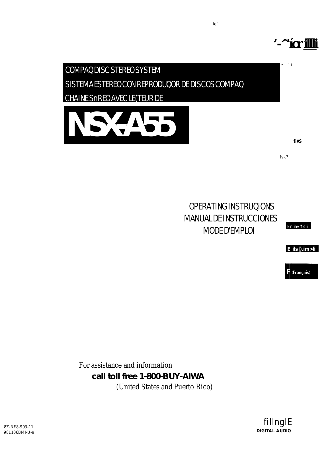 Aiwa NSX-A555 User Manual