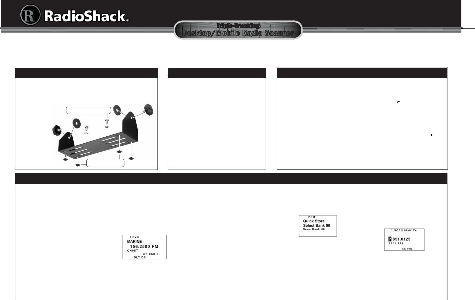 RadioShack PRO-160-Start Quick Start Manual