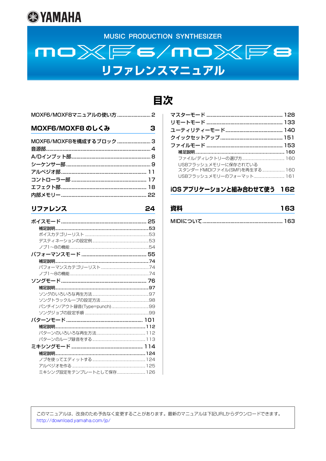 Yamaha MOXF6, MOXF8 User Manual