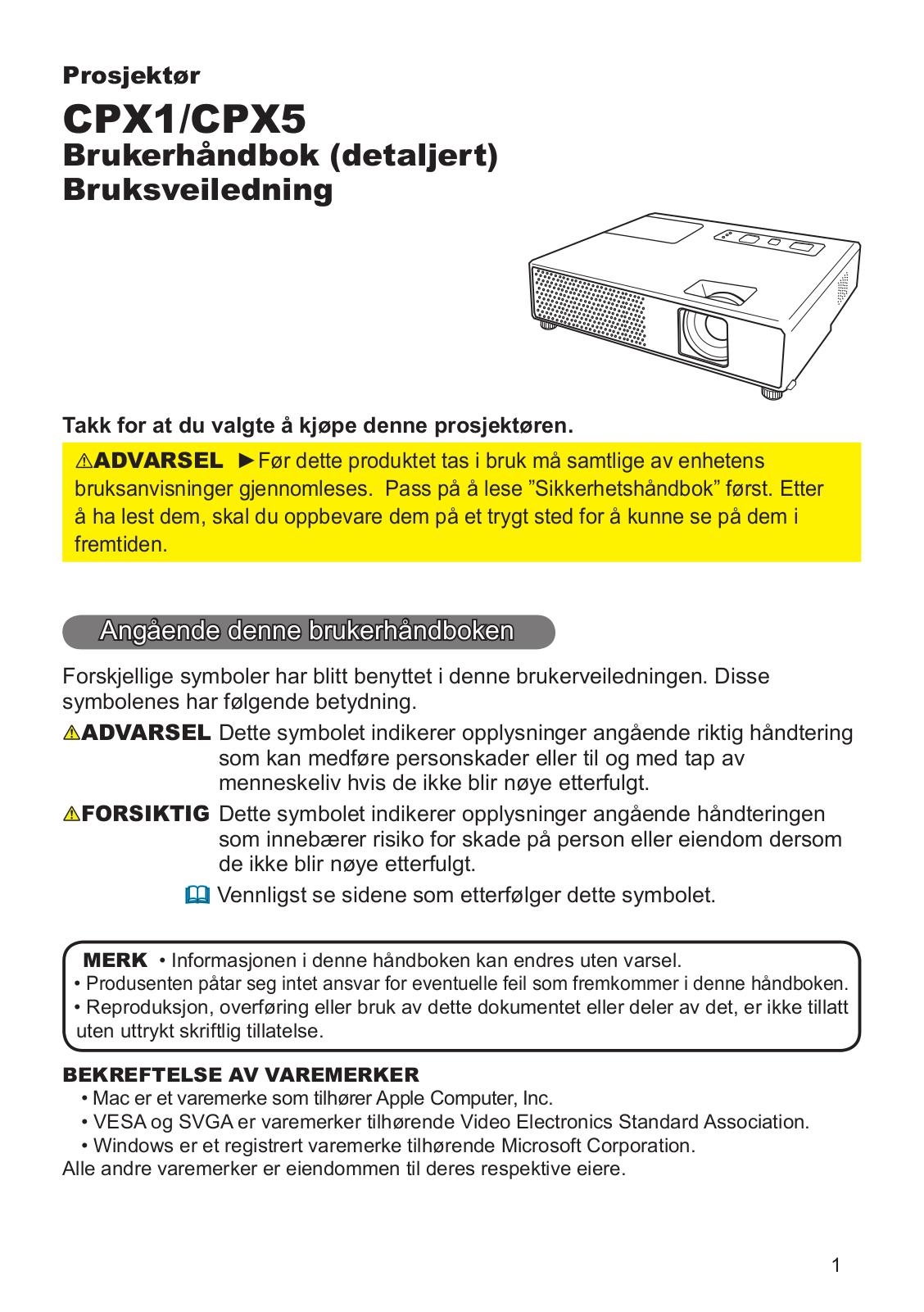 Hitachi CPX1WF User Manual