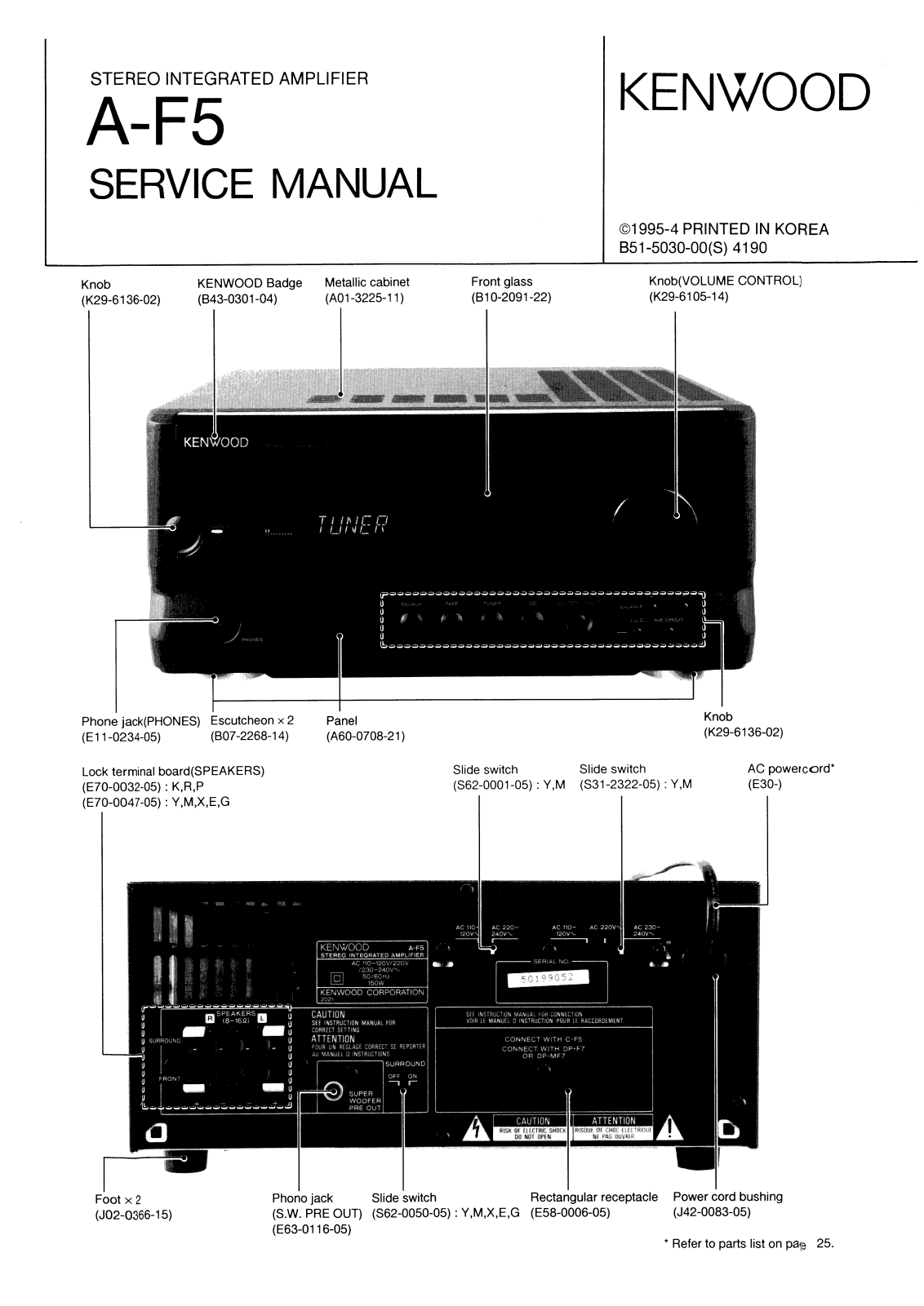 Kenwood AF-5 Service Manual