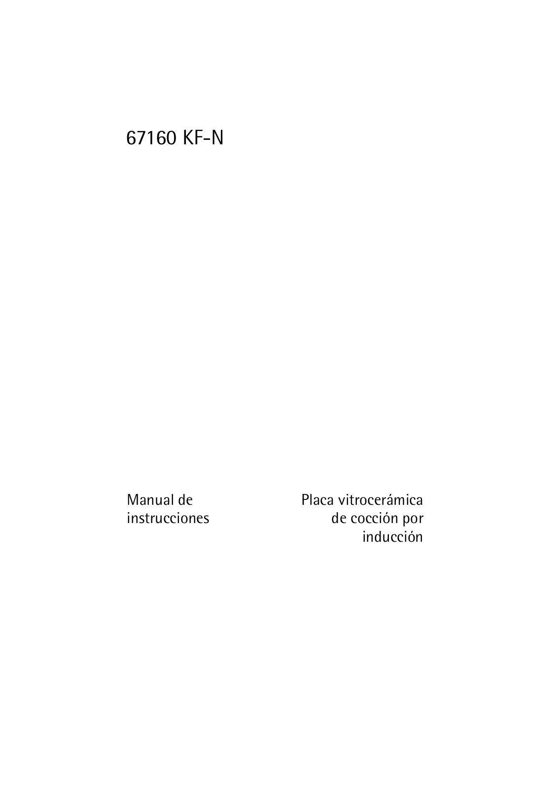 AEG 67160 KF-N User Manual