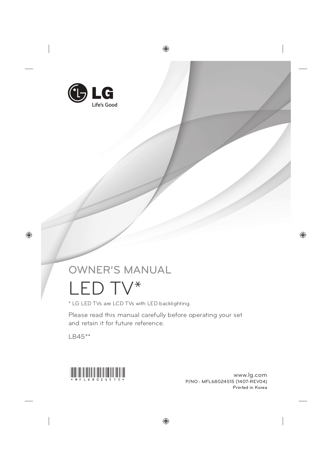 LG 24LB457U, 28LB450B Owner's Manual