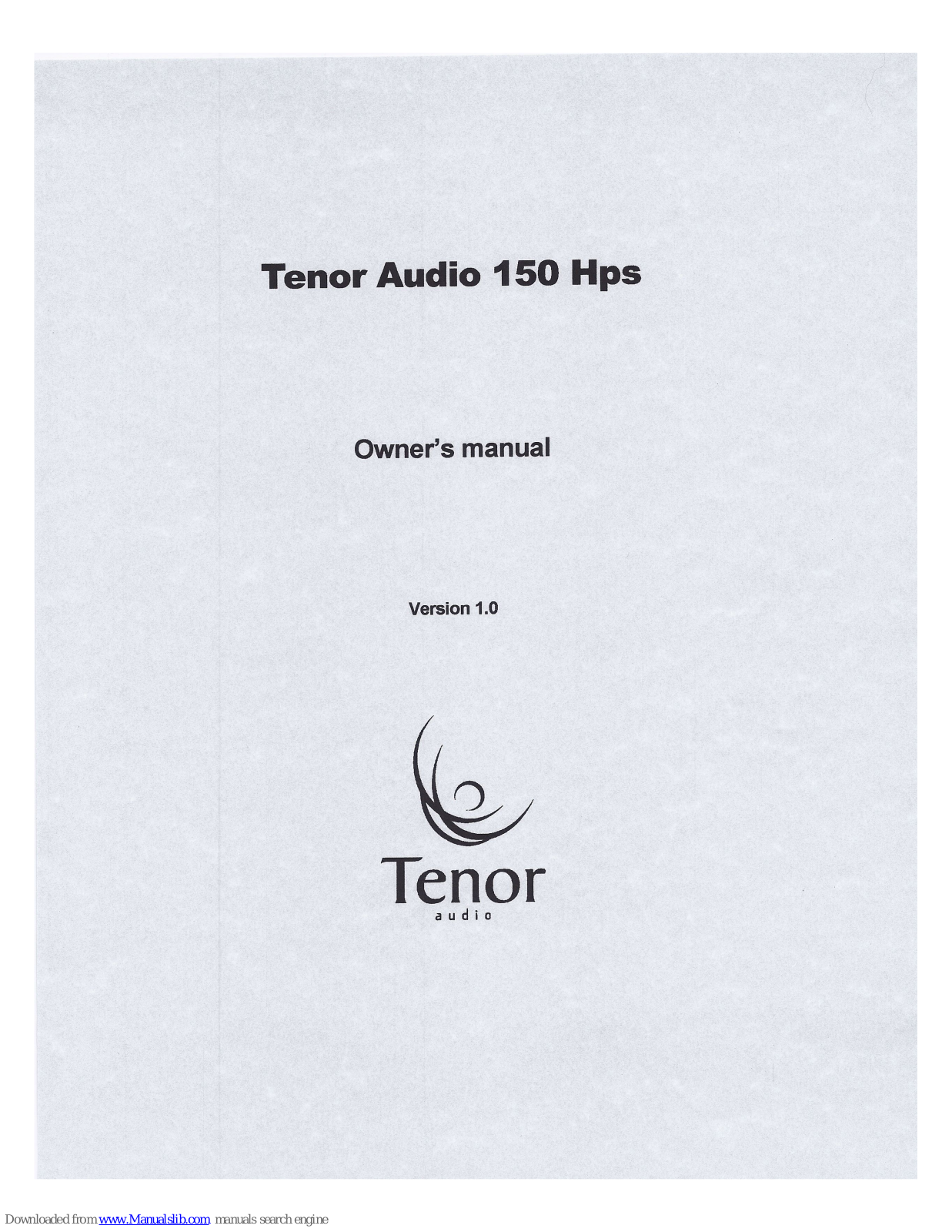 Tenor 150Hps Owner's Manual