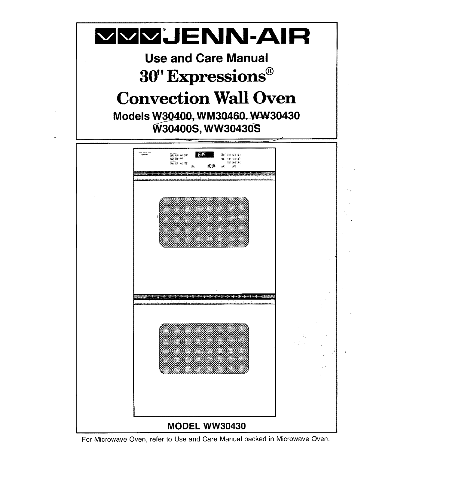 Jenn-Air WW30430W, WW27430P, WM30460W, WM30460B, W30400WC Owner’s Manual