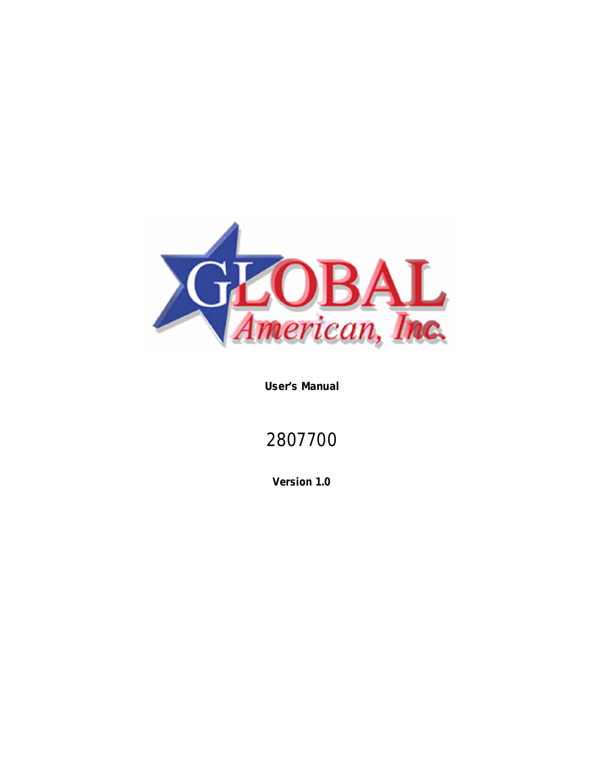 GLOBAL AMICI 2807700 User Manual