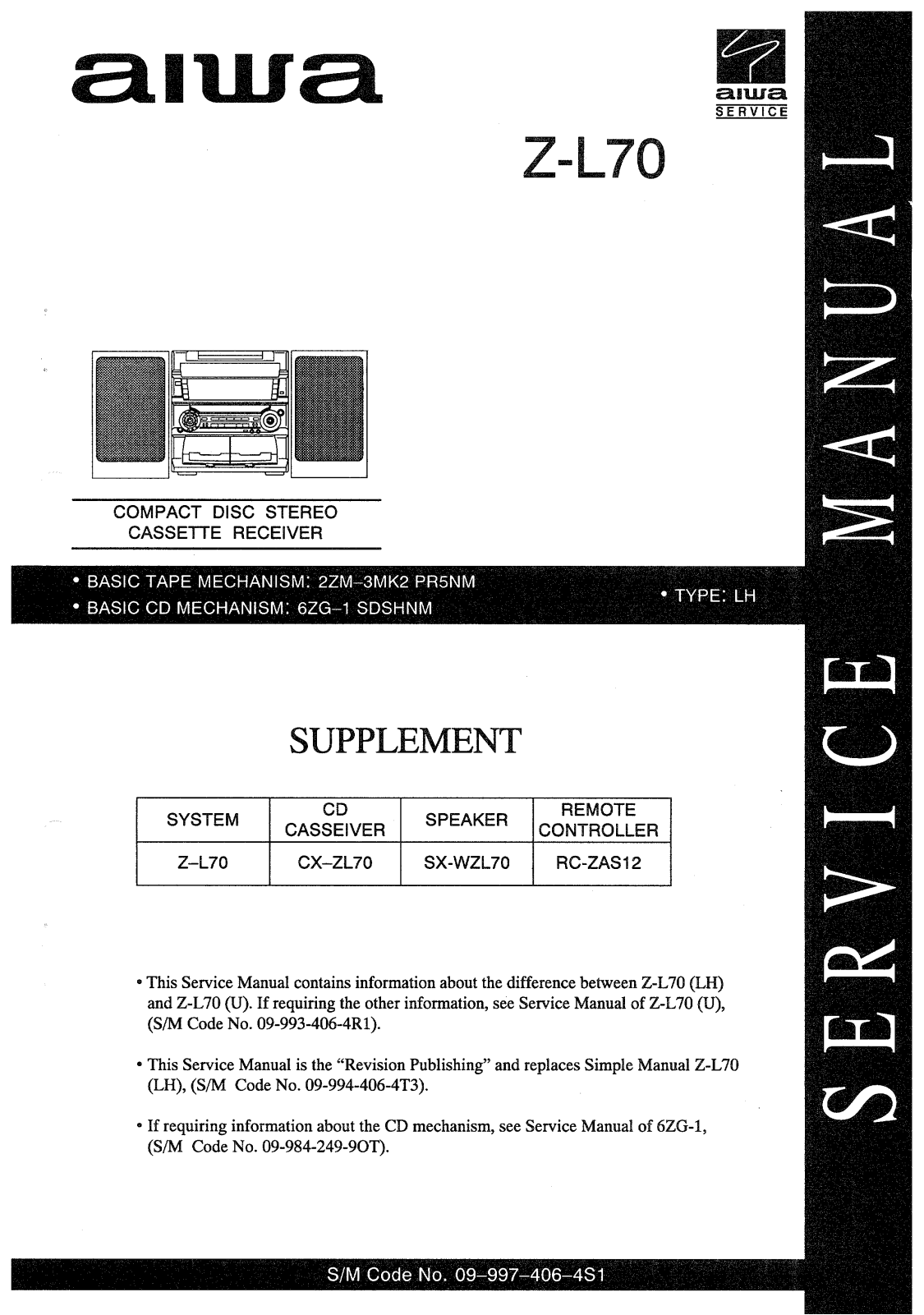 Sony ZL70, ZL70 Service Manual