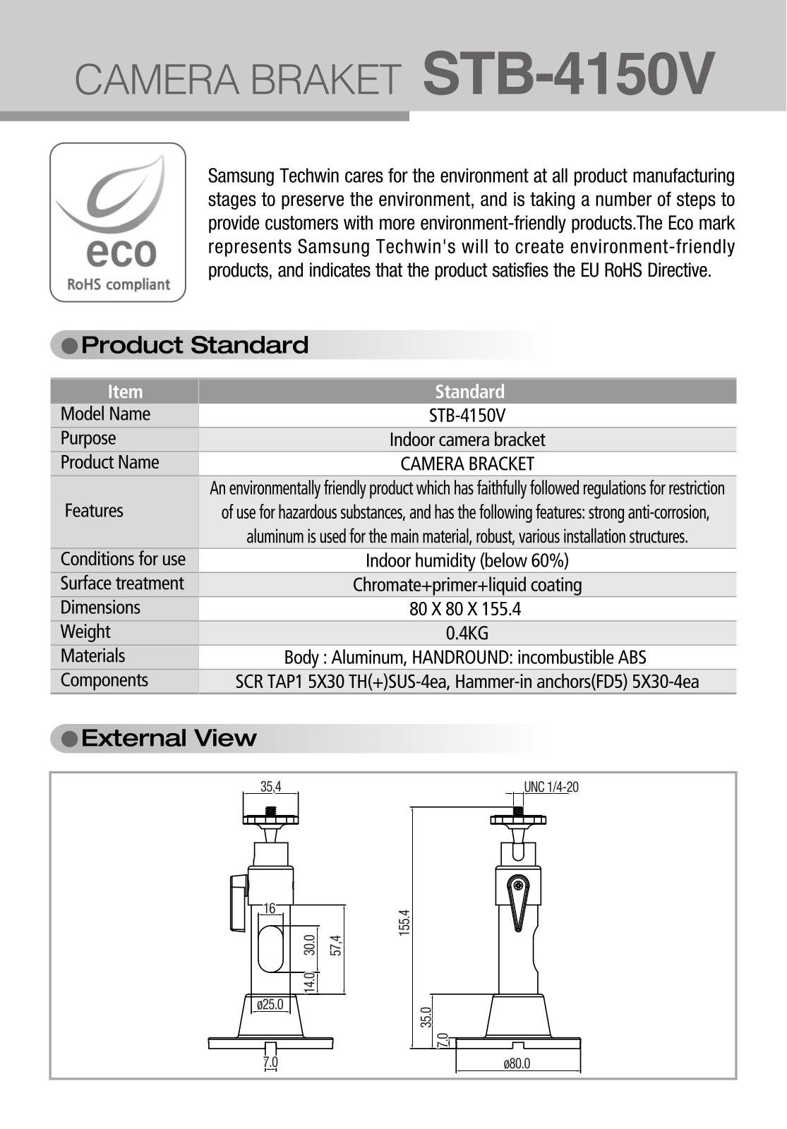 Samsung STB-4150V Specsheet