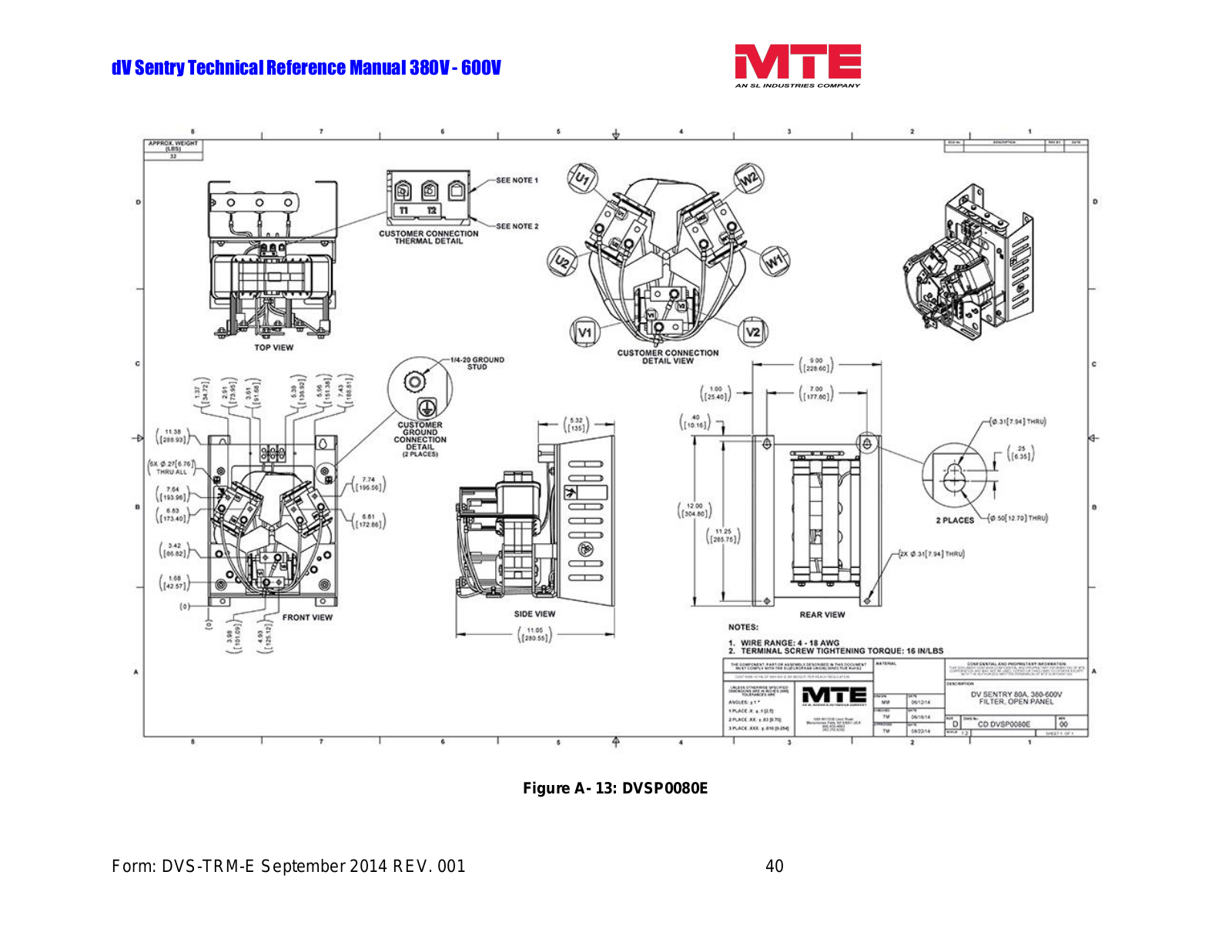 MTE DVSP0080E Technical Reference Manual