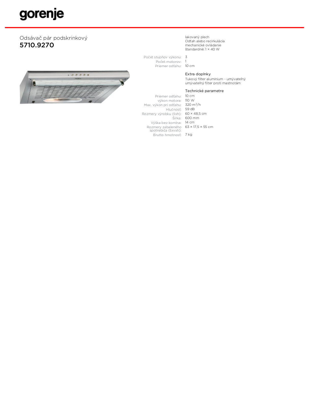 Gorenje 5710.9270 BROCHURE