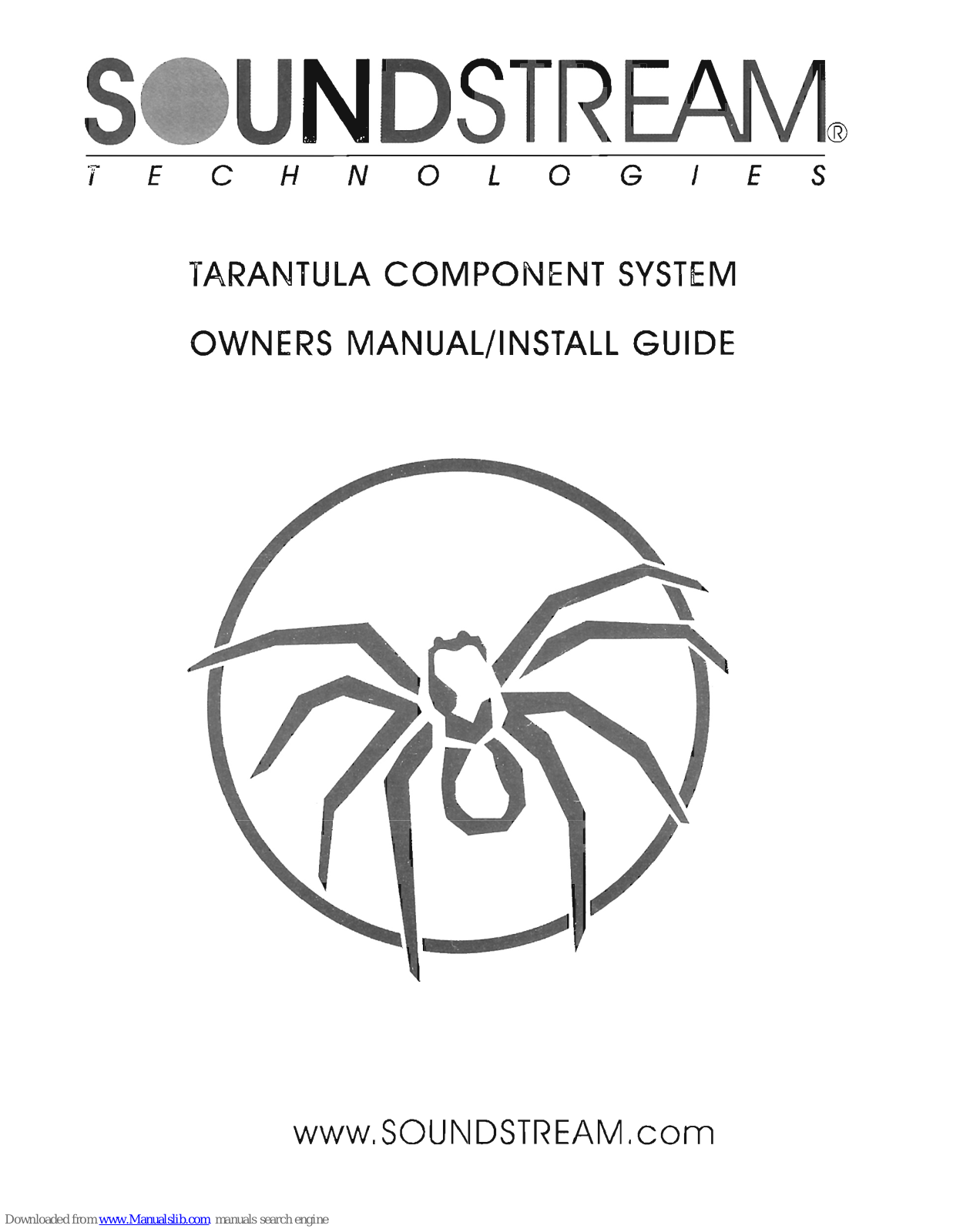 Soundstream TRC.60C Owner's Manual & Installation Manual