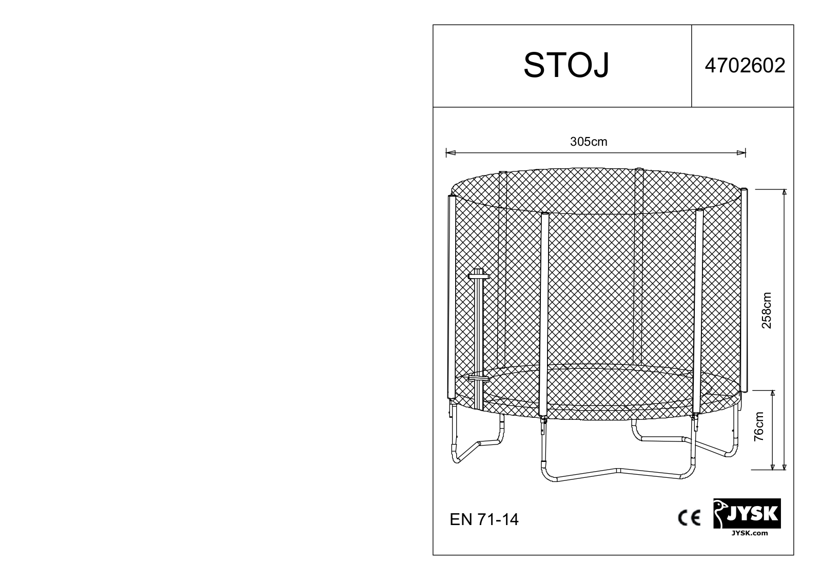 JYSK Stoj User Manual