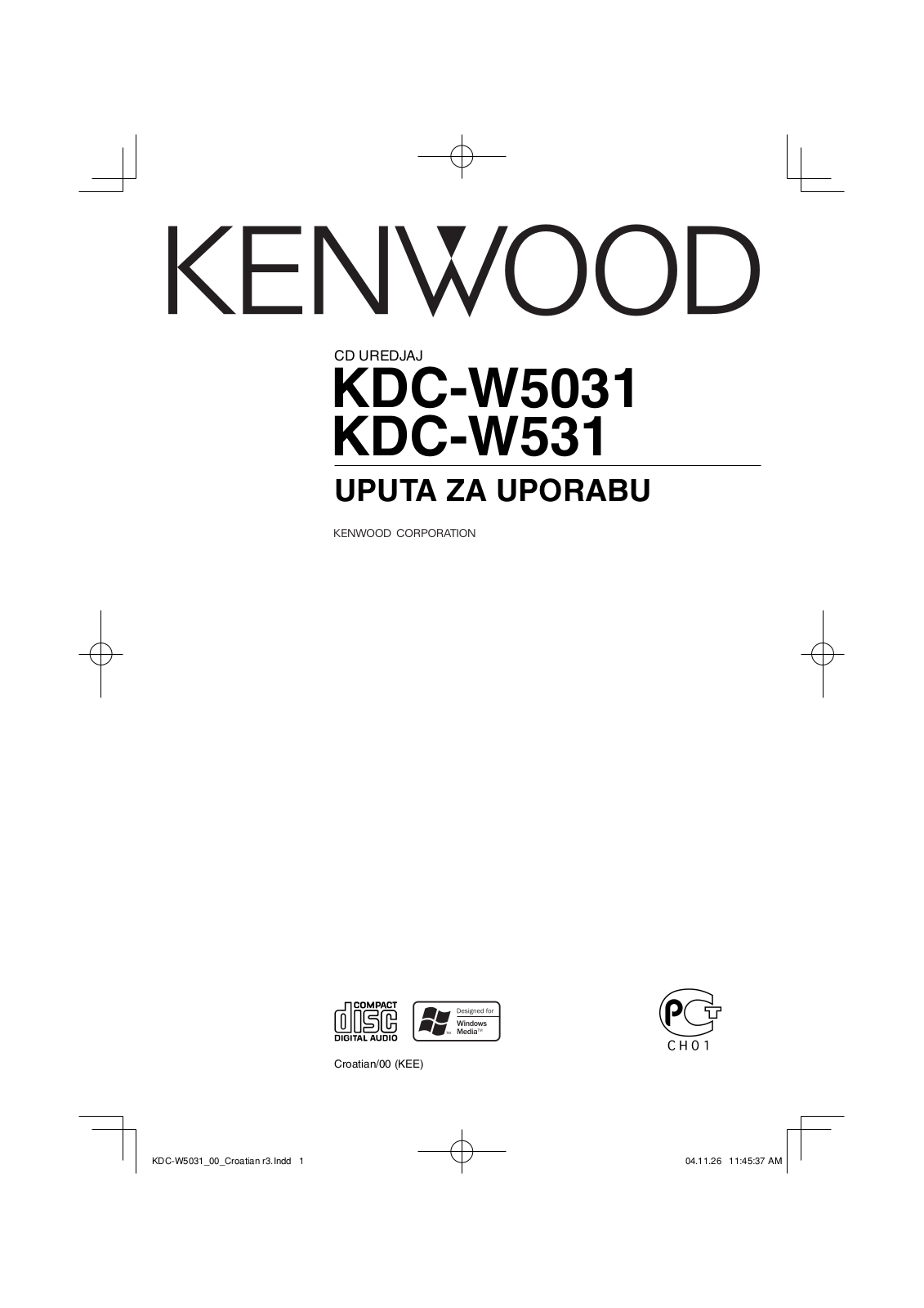 Kenwood KDC-W5031, KDC-W531 User Manual