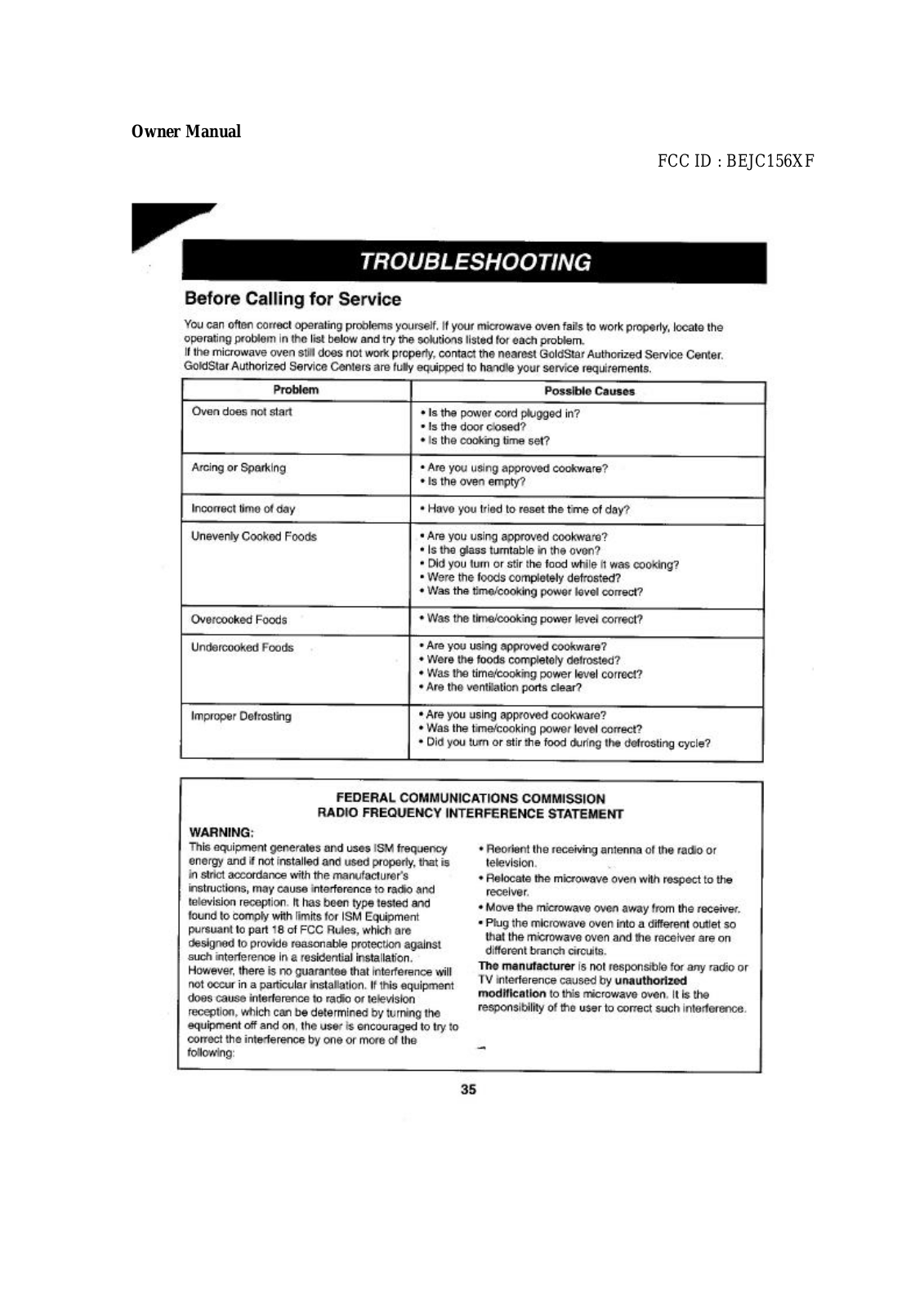 LG C156XF Users manual