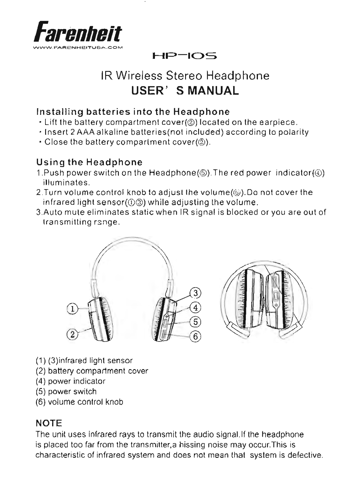 Power Acoustik HP-10S Users Manual