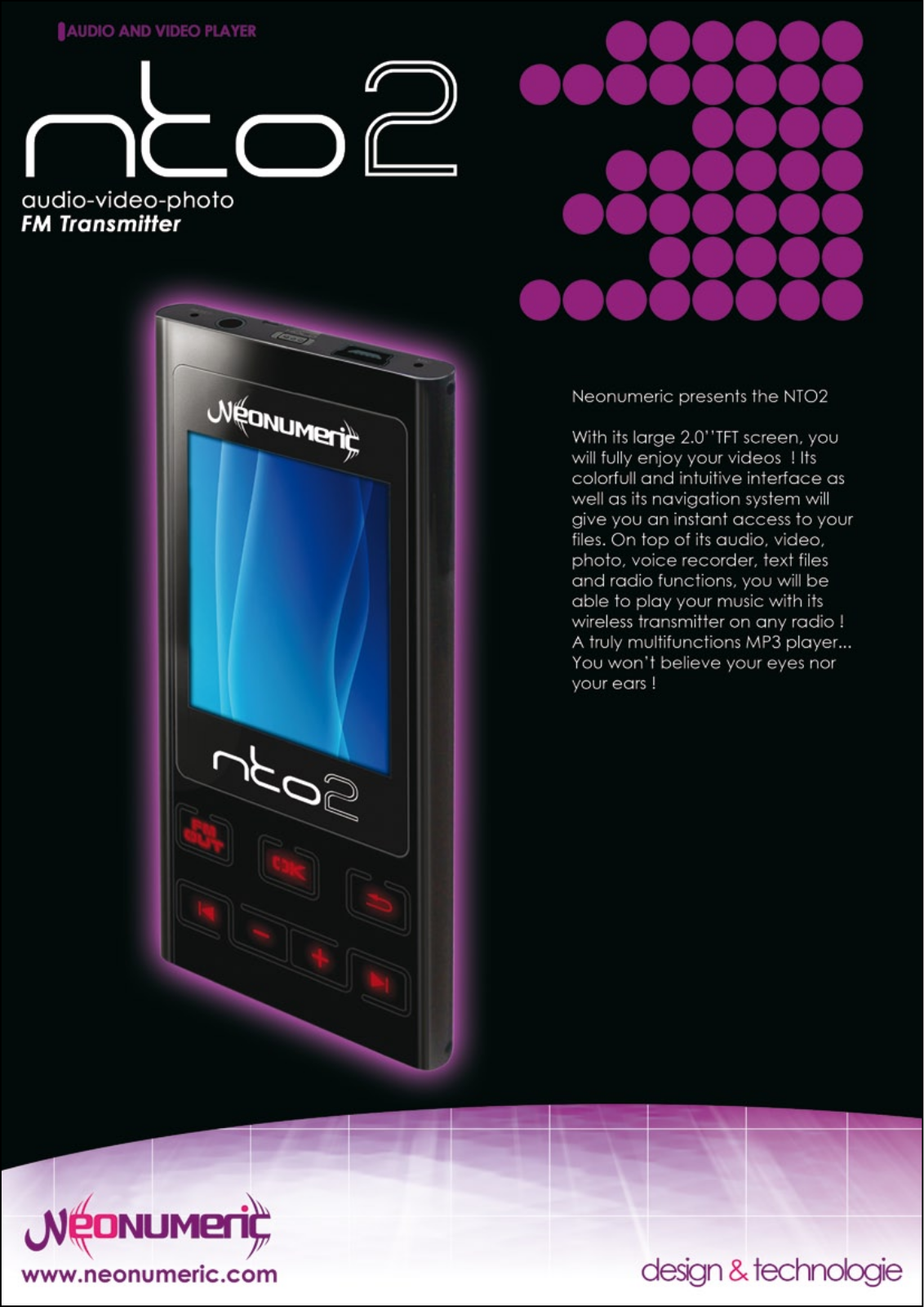 Neonumeric NTO2 BROCHURE