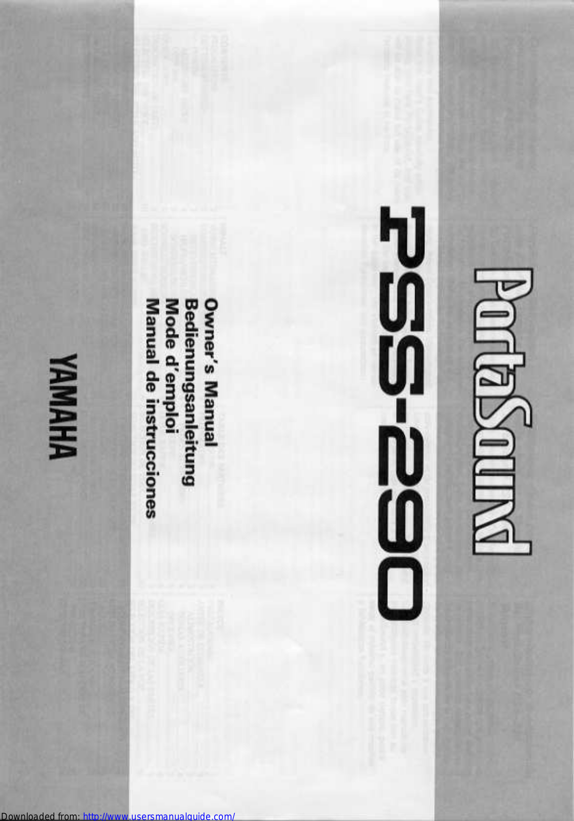 Yamaha Audio PSS-290 User Manual