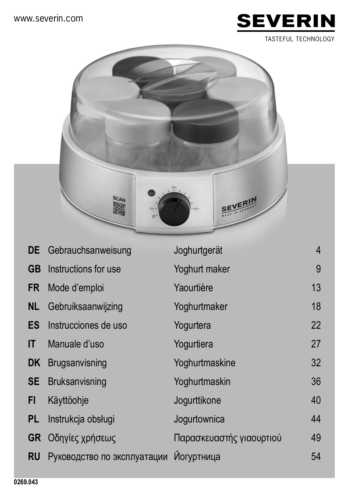 Severin JG3525 User Manual