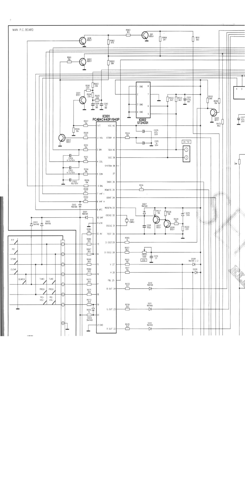 Admiral TV2120, TV2140 Diagram