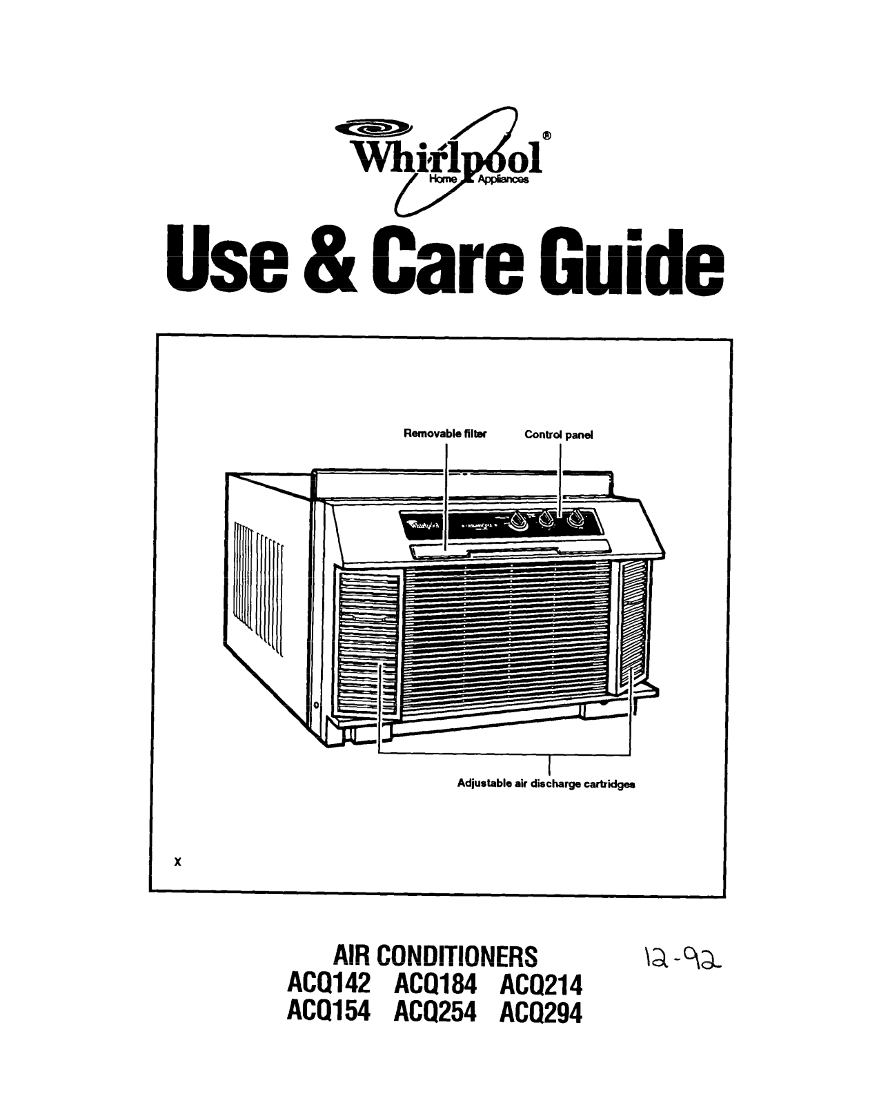 Whirlpool ACQ254, ACQ294, ACQ142, ACQ154, ACQ214 User Manual - ManualMachine.com