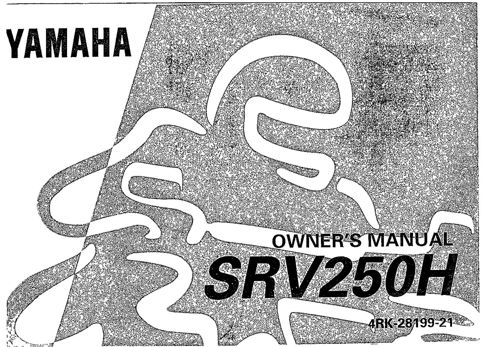 Yamaha SRV250 H 1996 Owner's manual