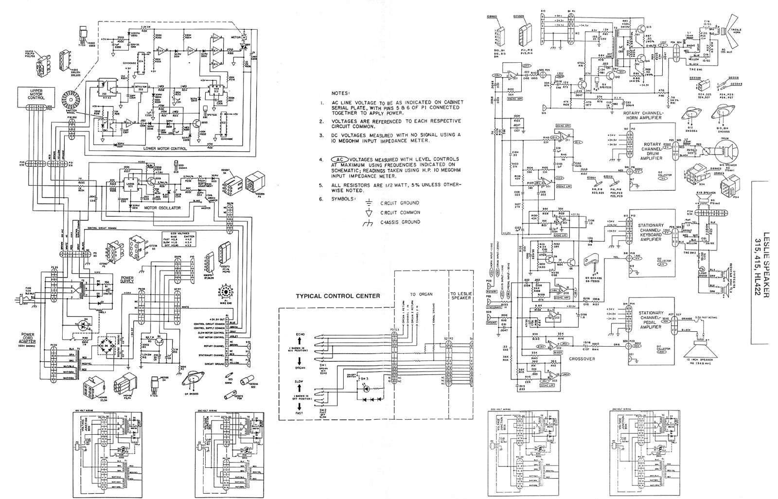 Leslie hl422 schematic