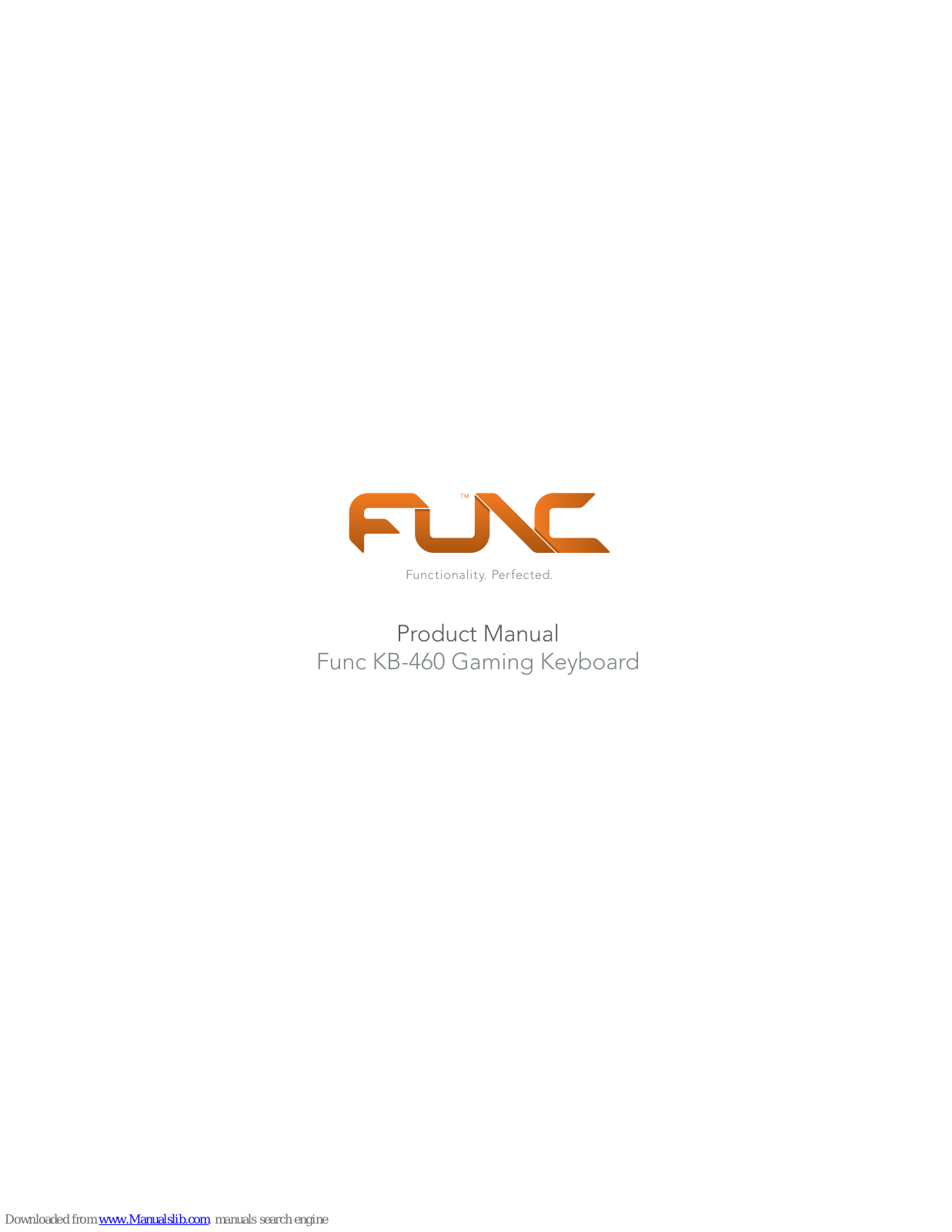 Func KB-460 Product Manual - ManualMachine.com