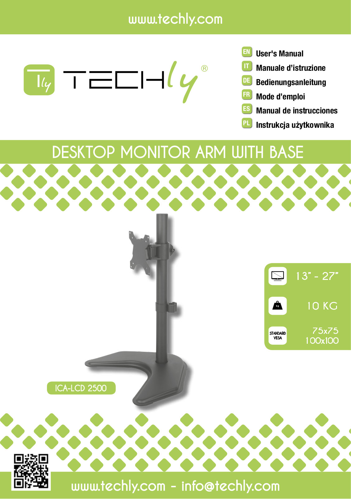 Techly ICA-LCD-2500 User Manual