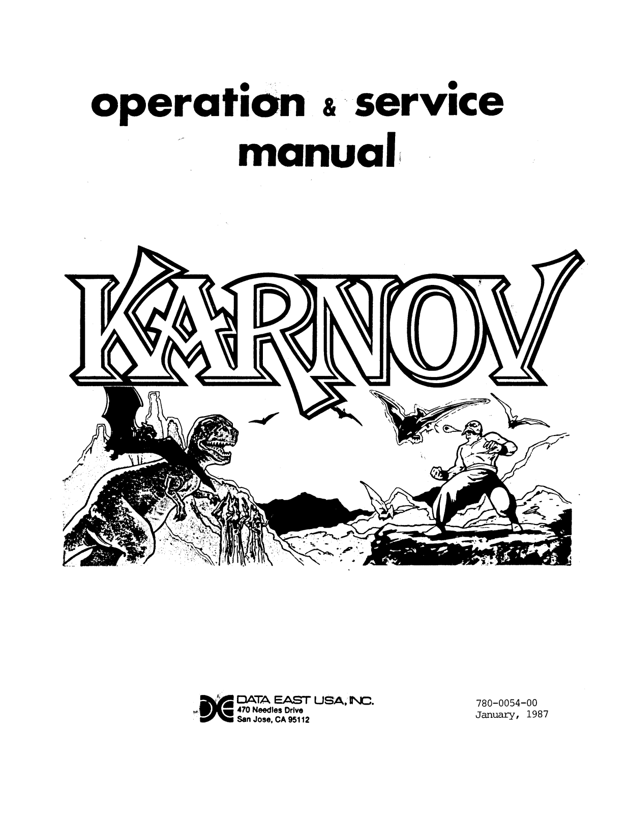 Data East Karnov User Guide