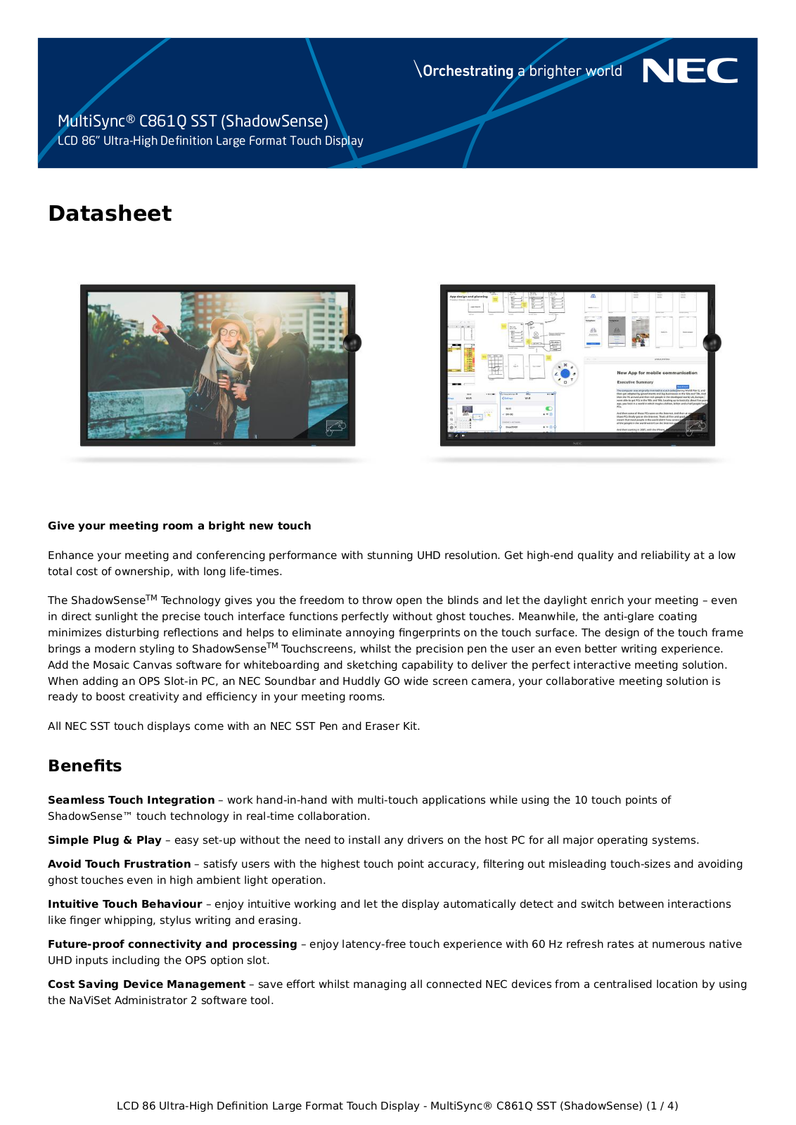 Nec 60004576 Product Data Sheet