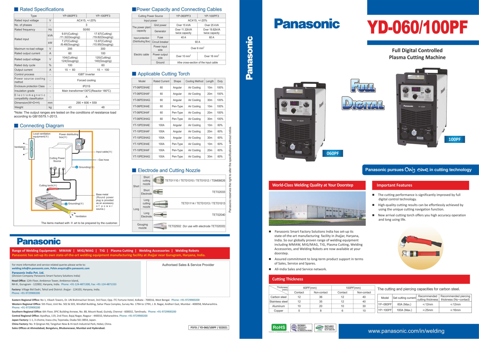 Panasonic YD-060, YD-100PF User manual